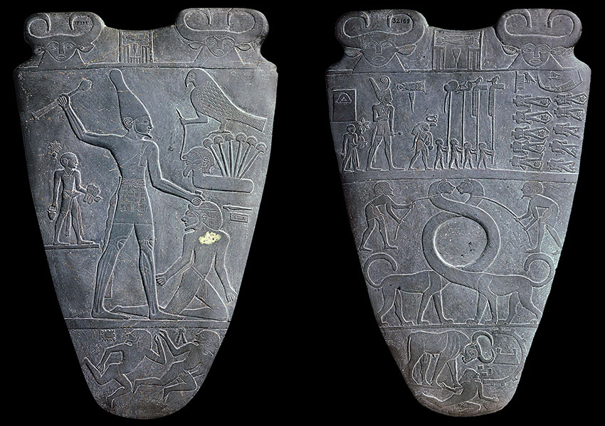 Narmer palette Image via Wikimedia Commons