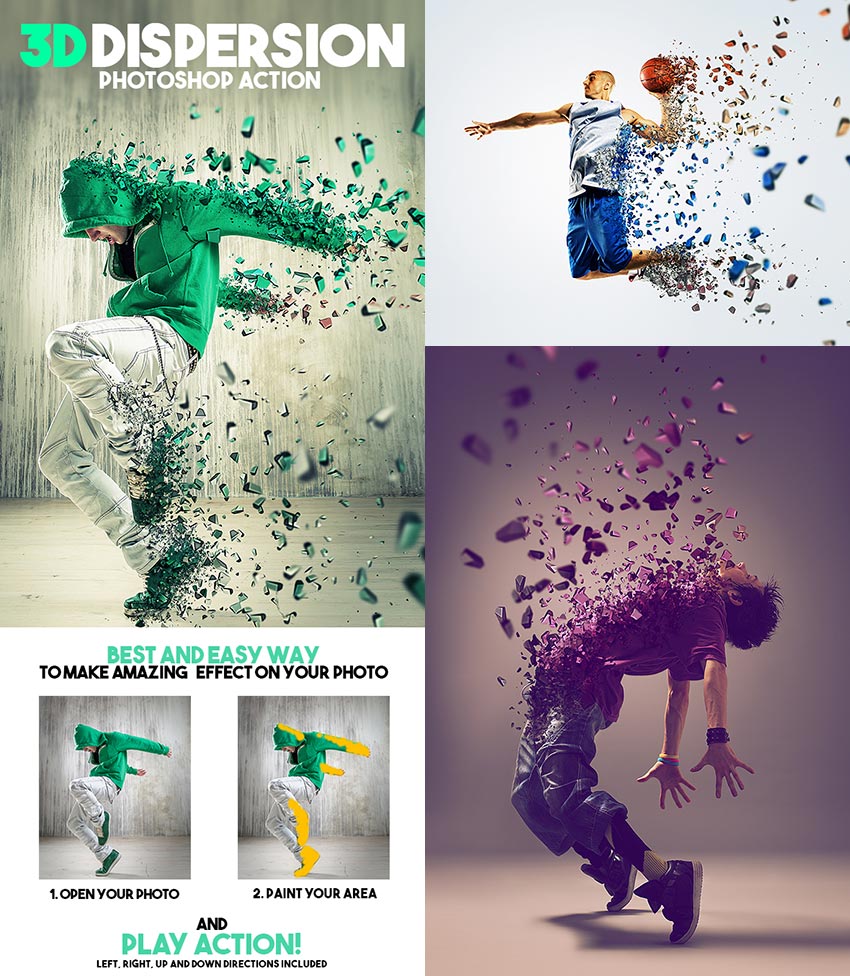 3D Dispersion PSD Photo Effect Action